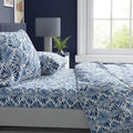 Where The Polka Dots Roam Queen Size Floral Bedsheet Set - Super Soft Tropical Leaves Pattern
