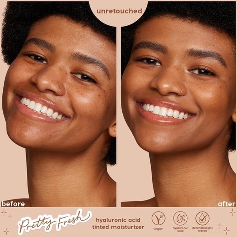 ColourPop Pretty Fresh Tinted Moisturizer - Hydrating Skin Tint with Hyaluronic Acid - Medium 14W (1.45 oz)