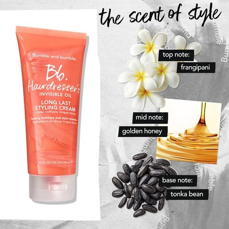 Bumble and bumble. Hairdresser's Invisible Oil Long Last Styling Cream | Hydrating, Anti Frizz, Color Safe | Curly, Wavy, Straight | With Argan Oil, Coconut Oil + Grapeseed Oil, 6.7 Fl Oz