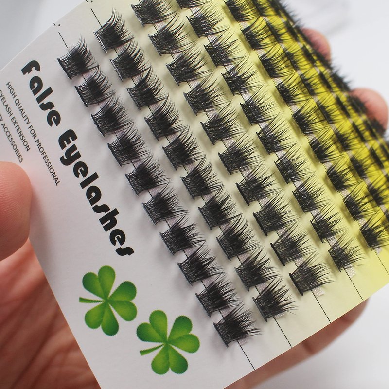→VAYATOR False Eyelashes Cluster 4Styles D Curl 8-20mm Individual Eyelashes Extensions Wide stem Fake Eyelashes Fluffy Eyelashes Clusters Natural Soft Dramatic Fake lash (Black-FDM-12mm)