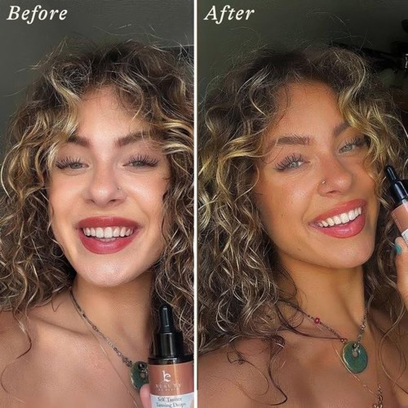 Skiennix Self Tanning Drops for Face - Organic Ultra Dark Formula for Natural Glow | USA Made, Cruelty-Free