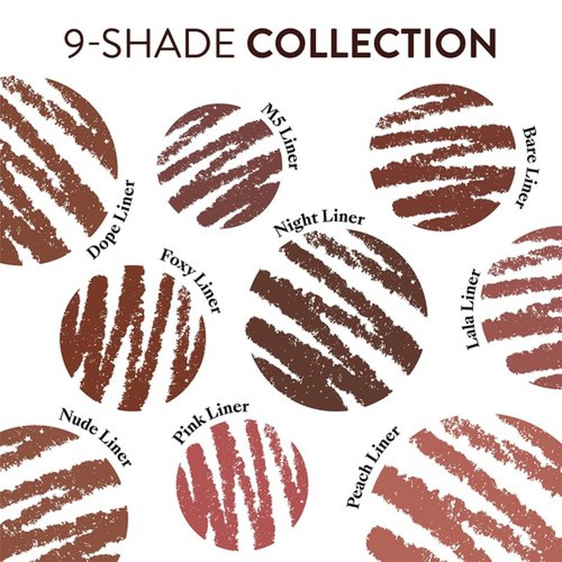 Mented Cosmetics Lip Liner for Women, Dark Brown Lipliner Lip Pencil, Waterproof Lipliner, Vegan + Cruelty Free Makeup, Night