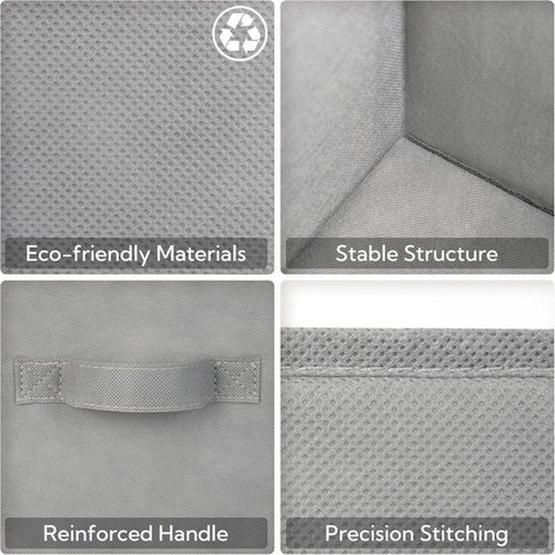 Granny Says Cube Storage Bins - 13x13 Fabric Storage Cubes for Clothing Organization | Gray, 6-Pack