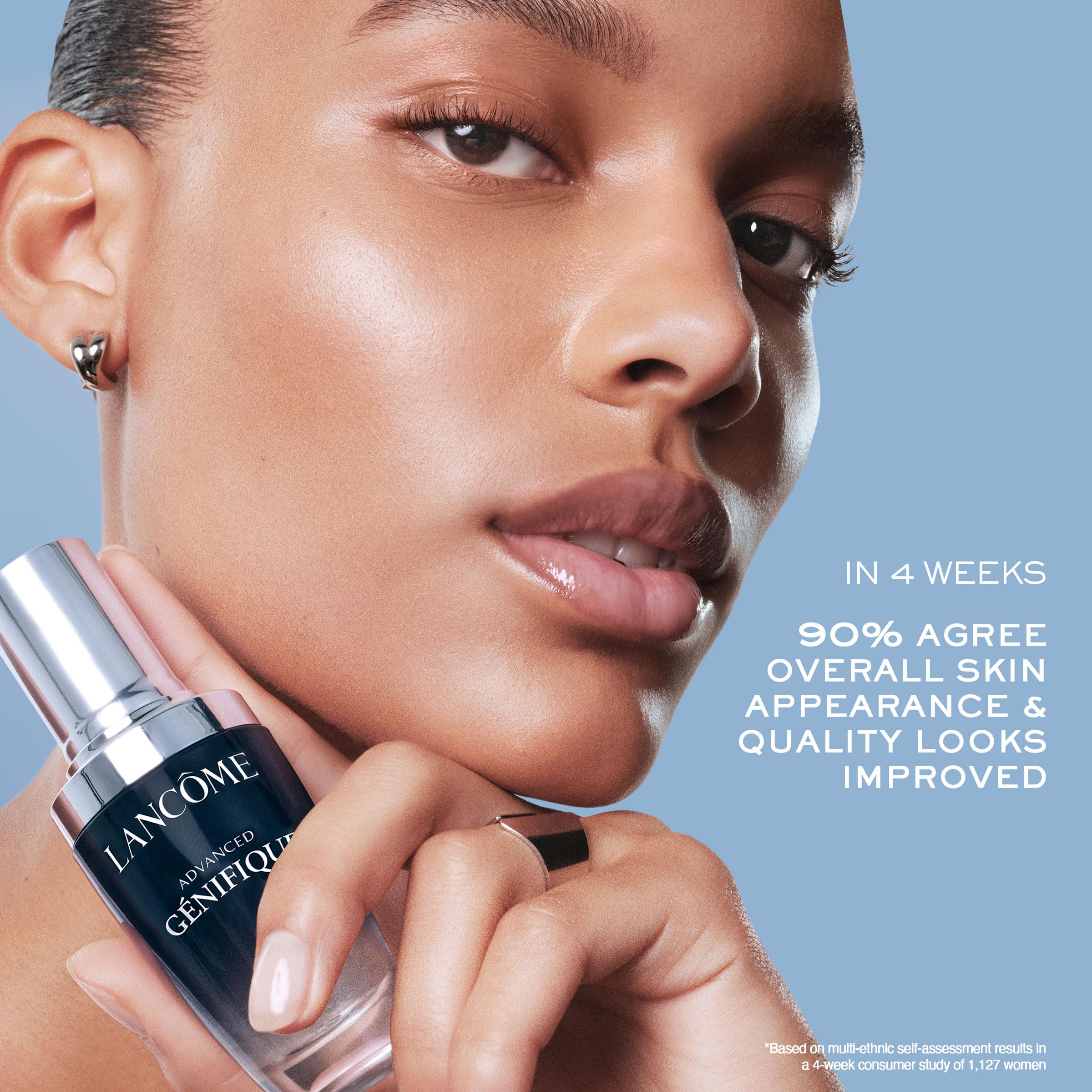 Lancôme Advanced Genifique Anti-Aging Face Serum and Eye Cream Duo - Visibly Hydrates & Plumps Skin - With Bifidus Prebiotic, Hyaluronic Acid & Vitamin Cg