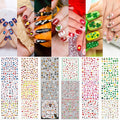 Whaline 18 Sheets Valentine Nail Art Stickers All Holiday Nail Decals St Patricks Day All Season Fall Halloween Winter Christmas 4th of July Self-Adhesive Nail Decals for DIY Manicure Party Decor