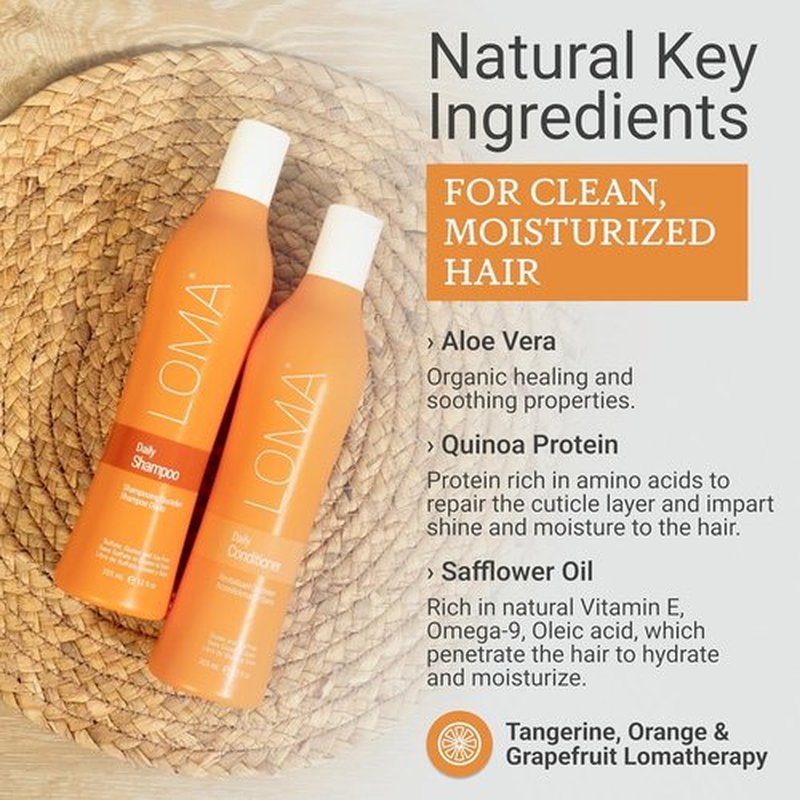 Loma Hair Care Daily Duo - Nourishing Shampoo & Conditioner Set for Healthy Hair