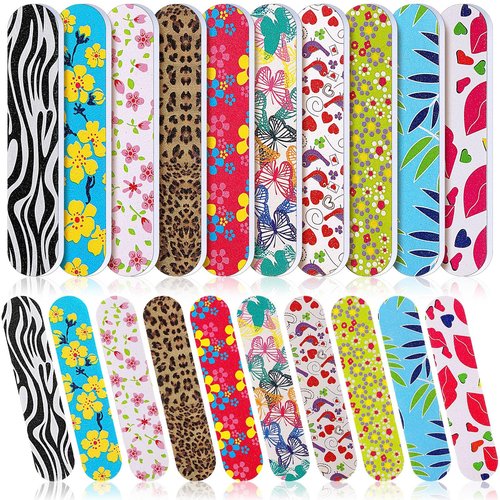 Sumind 100 Pack Nail Files Double Sided Emery Boards Manicure Tools Professional Nail File and Buffers for Women(3.54 x 0.79 x 0.16 Inch)