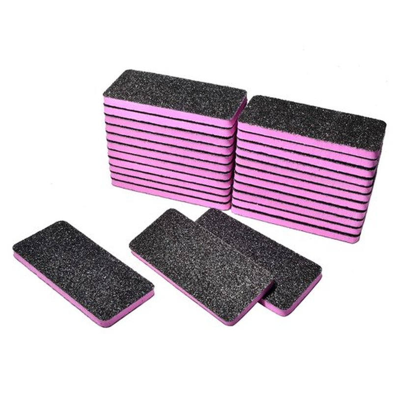New AMT 25 PCS Pedicure Foot File Grit 60/60, Black Callus Remover File, Nail Files for Pets, Emery Boards for Pet Grooming, 60 Grit Foot File (25 PCS -Pink Center)