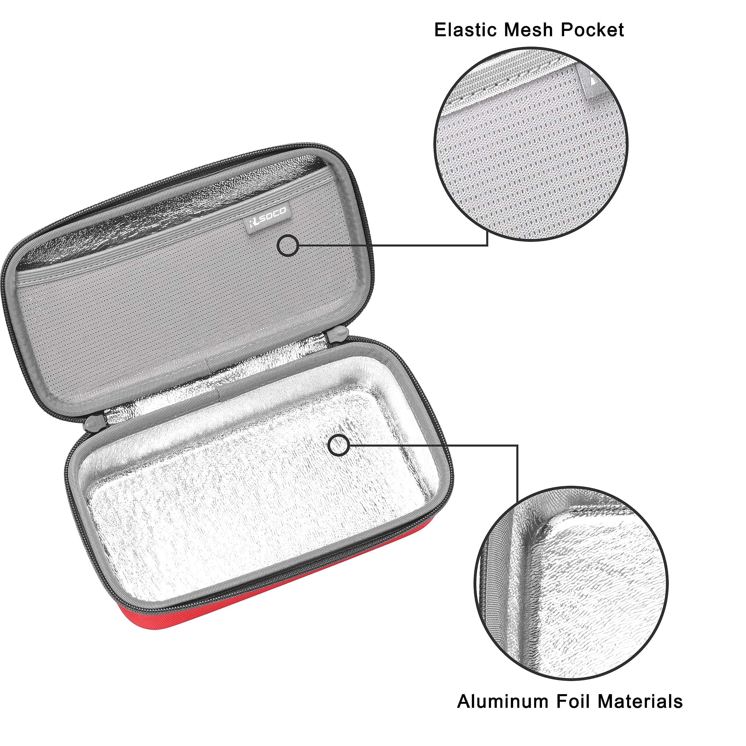 RLSOCO Inhaler Spacer Travel Case for Bouldon Hand-held Nebulizer for Respiratory System and More - Black (Case Only)