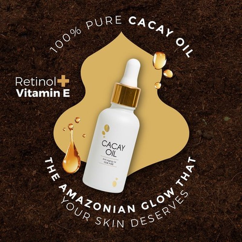 Cacay Pure Anti-Aging Oil – Natural Retinol Cacay Oil for Face, Hair, and Body | Organic Vitamin E Oil for Lip & Cuticle Care | Organic Face & Skin Oil Therapy (Cacay Oil + Spa Headband) (30ml)