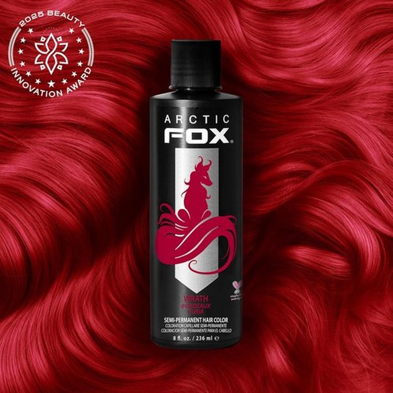 ARCTIC FOX Semi-Permanent Hair Color Dye - Vegan & Cruelty-Free, 8 Fl Oz | WRATH Shade