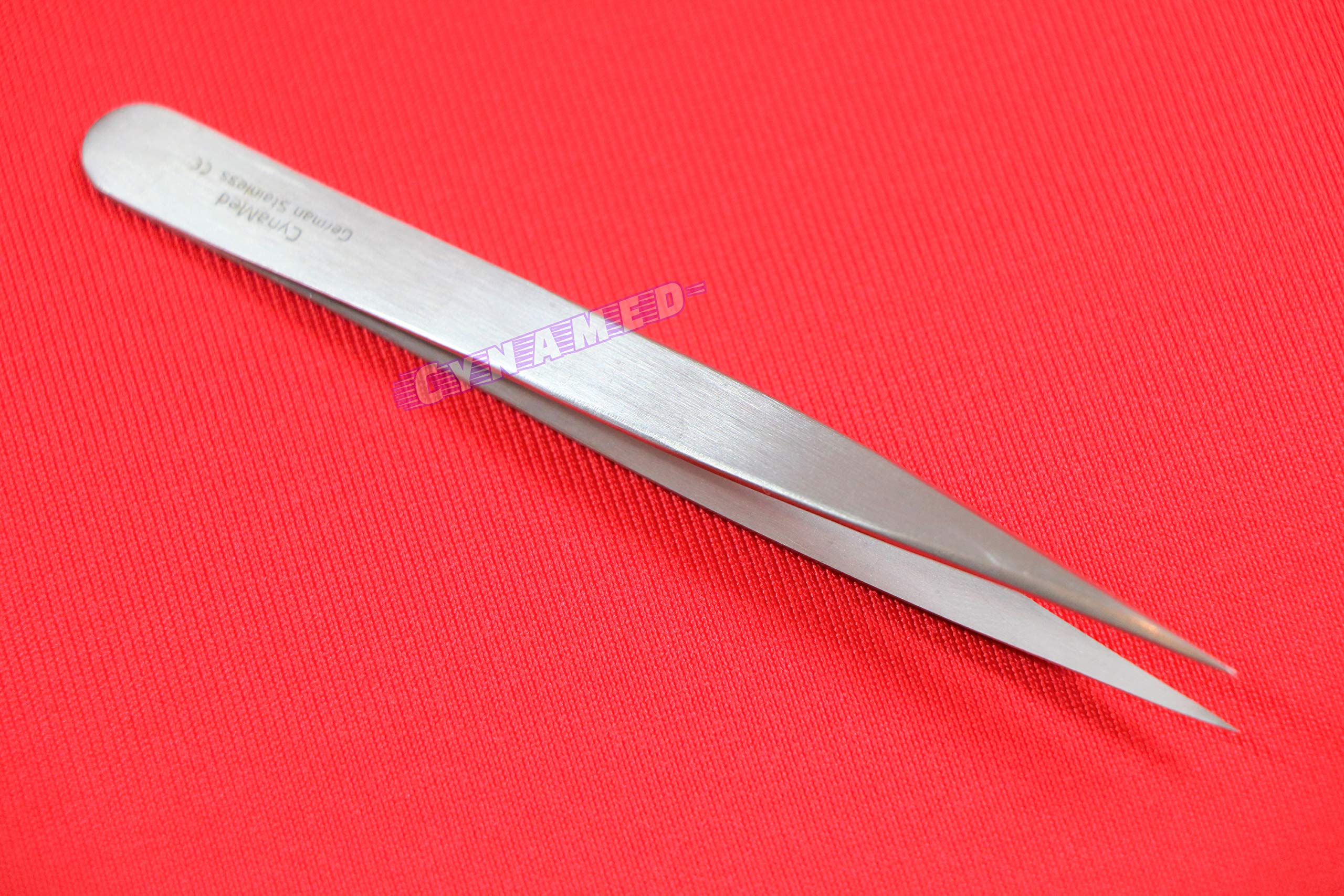 German Stainless Jewelry Forceps Fine Tip Repairment Tweezers Pair 2 ea Splinter Tweezers Cynamed