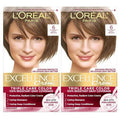 L'Oreal Paris Excellence Crème Hair Dye - Triple Care Formula for 100% Gray Coverage | 6 Light Brown, 2 Kits