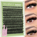 Extra Thick Lash Clusters Kit 100D Eyelash Clusters 3D Lash Clusters Fluffy Volume D Curly Eyelash Extensions Kit Volume Eyelash Clusters Kit 10-18mm Lash Bond and Seal Lashes Clusters Kit