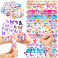 48 PCS Butterfly Party Set: 24 PCS Temporary Tattoos & 24 PCS Slap Bracelets - Cute Butterfly-Themed Gifts for Kids, Girls, Boys - Birthday Parties, Baby Showers, Classroom Rewards, Party Decorations