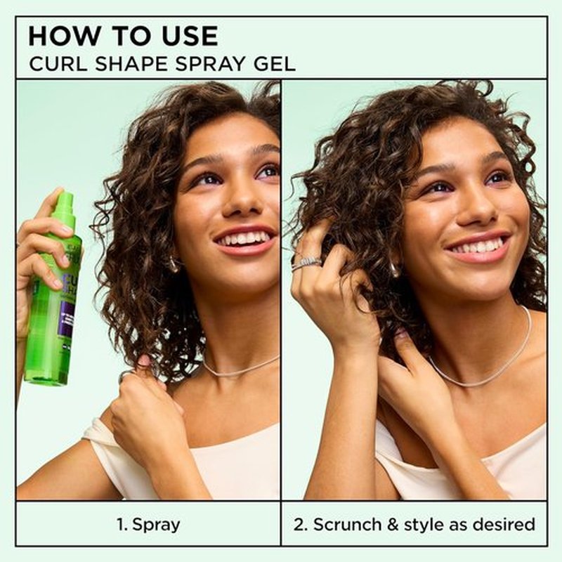 Garnier Fructis Curl Shape Defining Spray Gel - No Frizz Formula, 8.5 Fl Oz, 3 Pack