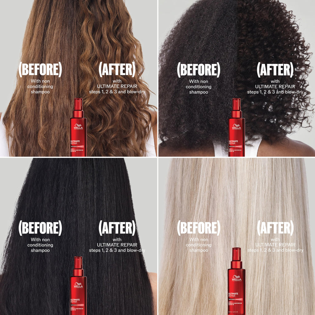Wella Professionals ULTIMATE REPAIR 5-in-1 Protective Leave-In Treatment for Damaged Hair | Repairs, Smoothens Frizz, UV & Heat Protectant | For All Hair Types | 3.2 Fl Oz