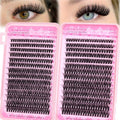 wiwoseo Wispy Lash Clusters Eyelash Extensions Natural Eyelash Clusters 560pcs Individual Lashes 40p+50p DIY Lash Extensions Cluster Lashes Natural Look Lashes Clusters for Beginners (8-18MM)