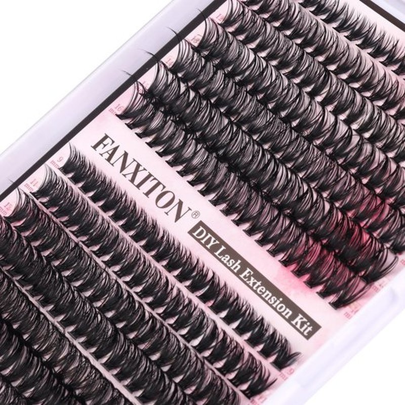 Cluster Lashes 280 pcs Lash Clusters D Volume Eyelashes Extensions 9-16 mm Mix 40D+50D Individual Lashes Thin Band Eyelashes Cluster for DIY Lash Extension Beginners (Lash Clusters)
