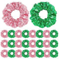 Knitgrip 24 Pcs Pink and Green Hair Scrunchies Witch and Princess Wizard Party Favors Witch Hair Accessories Pink Green Party Favors for Wizard Movie Fan Women Friendship Gifts(Sequin Style)