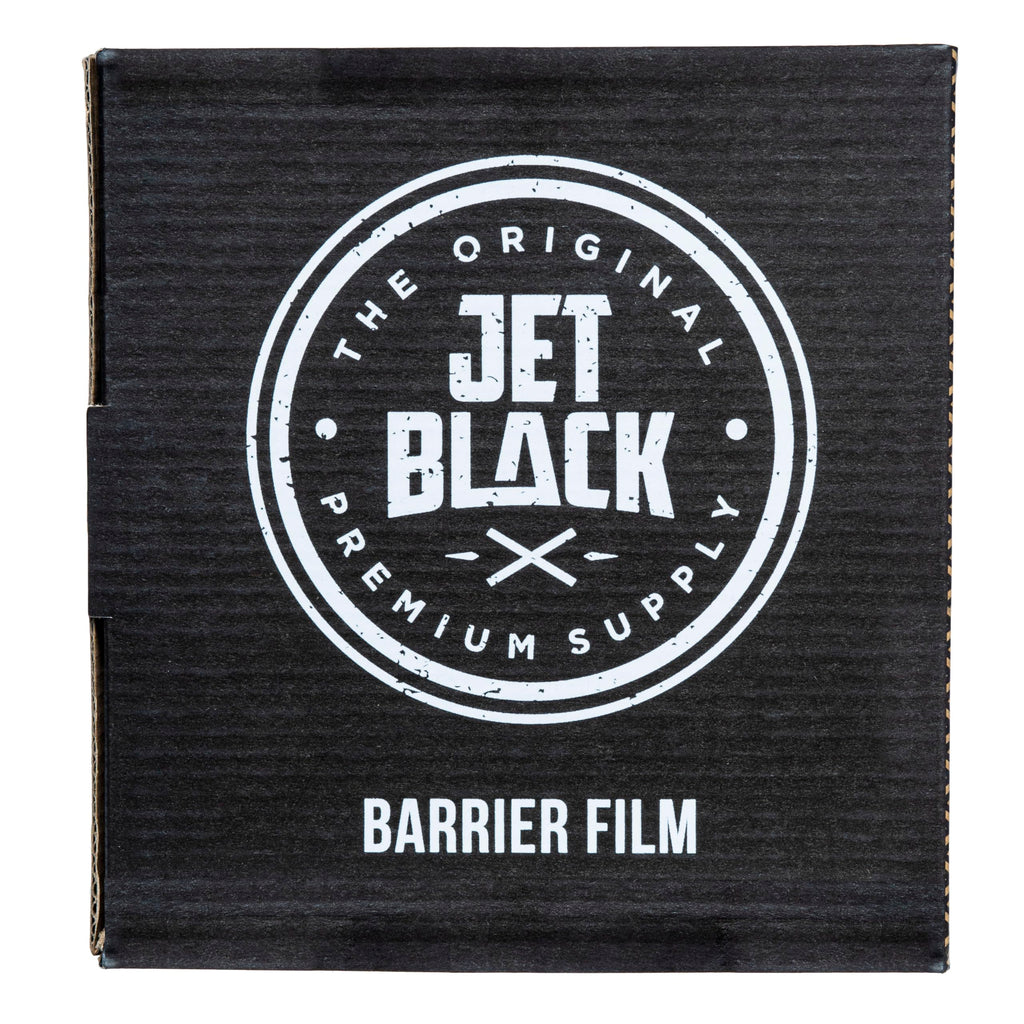 Jet Black Supply Barrier Film Roll, 4" x 6" Perforated Sheets, Disposable Barrier Tape for Tattoo, Non-stick edges, Quick and easy to apply, Extra tacky adhesive, Black