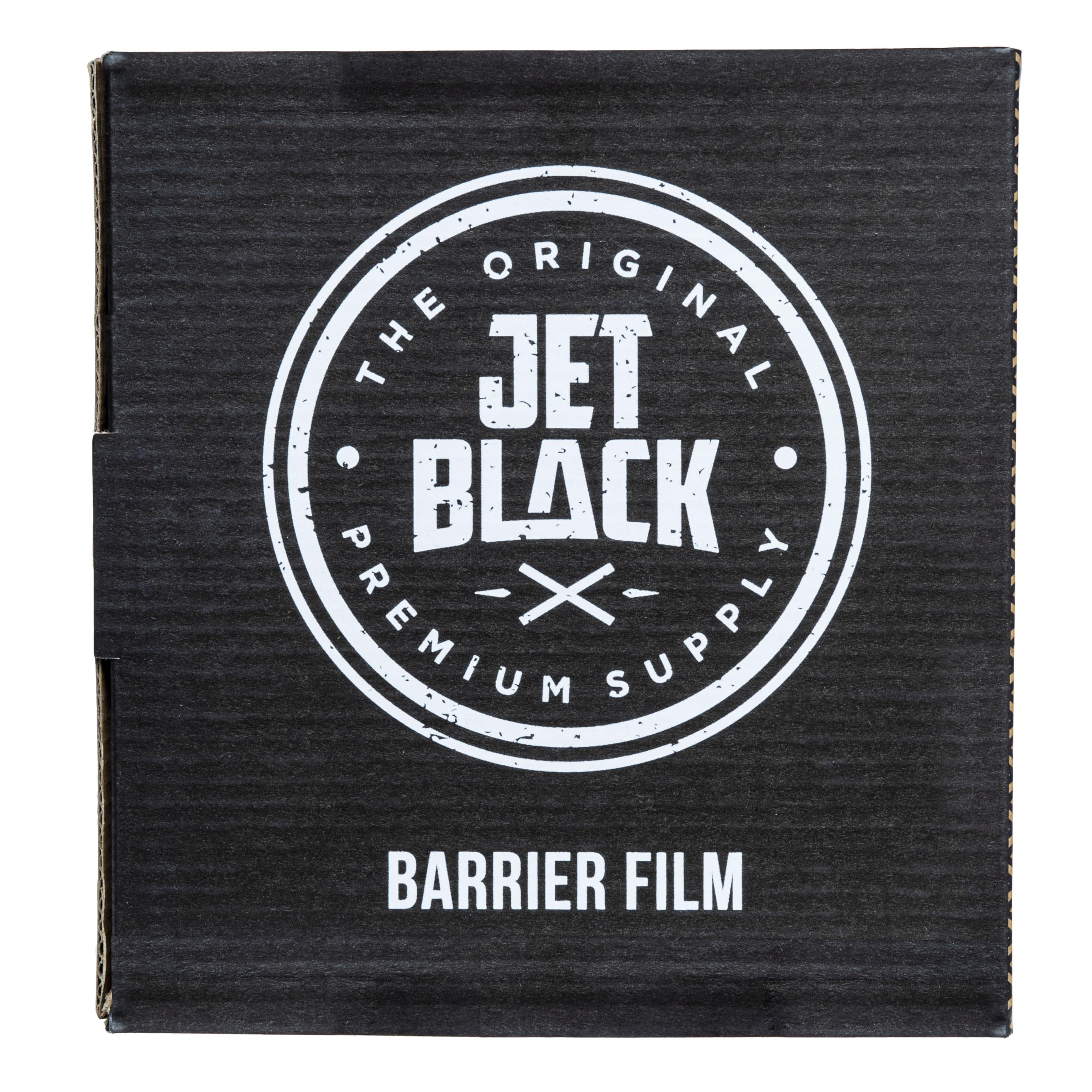 Jet Black Supply Barrier Film Roll, 4" x 6" Perforated Sheets, Disposable Barrier Tape for Tattoo, Non-stick edges, Quick and easy to apply, Extra tacky adhesive, Black