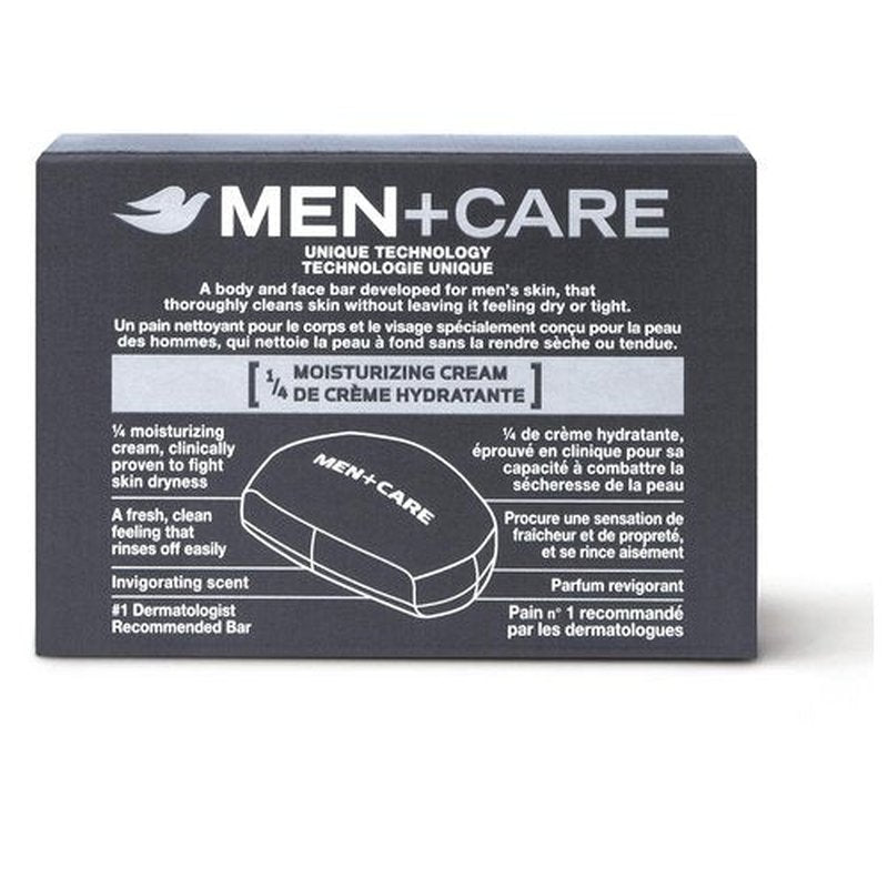DOVE MEN + CARE 3-in-1 Bar Cleanser - Extra Fresh Body, Face & Shaving Cleanser | 3.75 oz (Pack of 8)