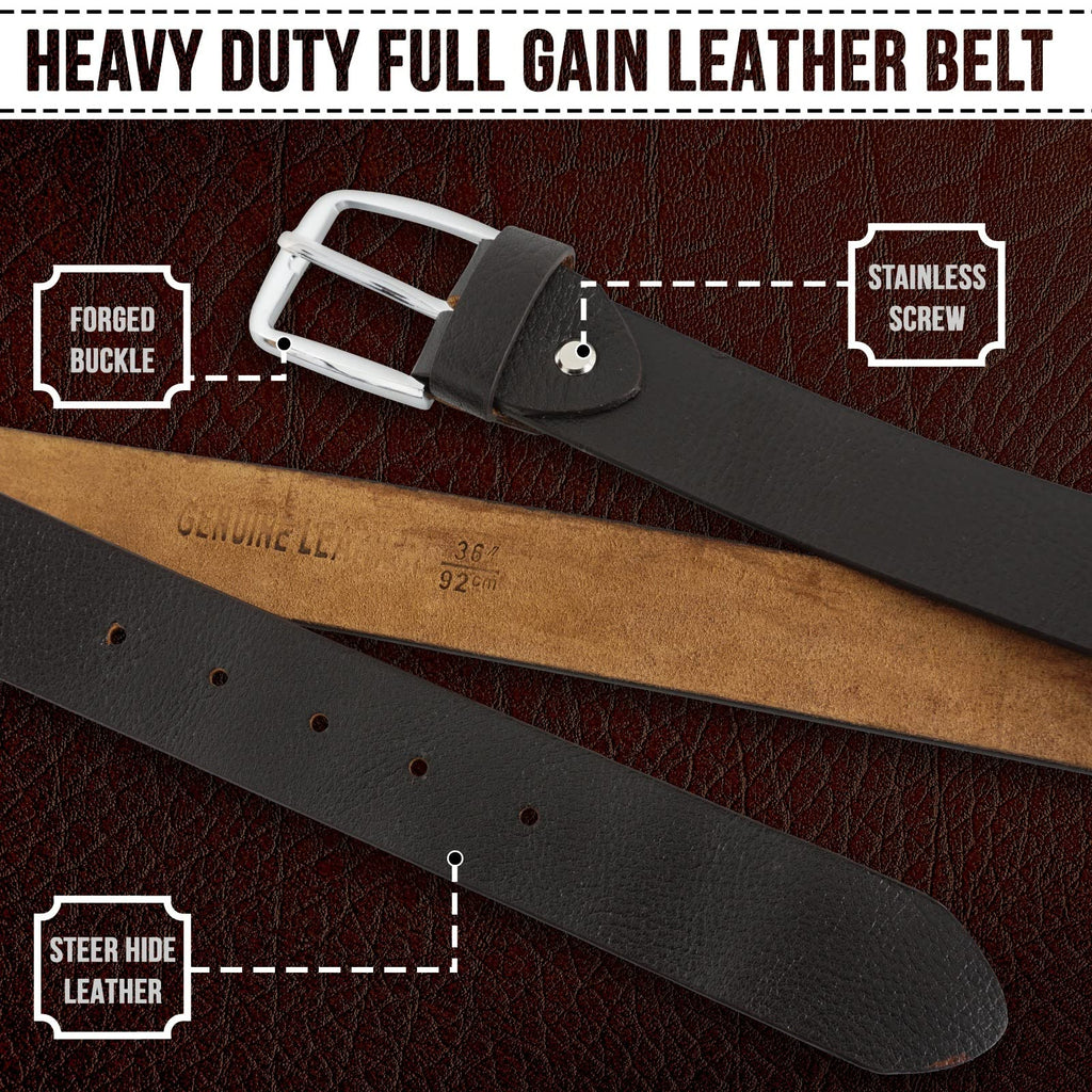 SUPER VENUS SV Leather Belts (Brown, 32)