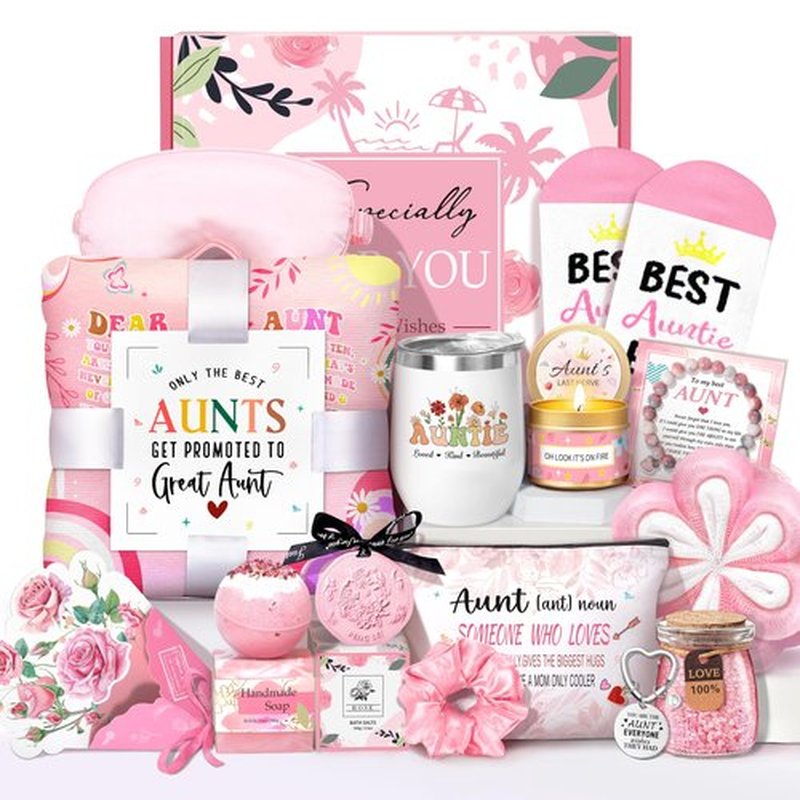 Lepiche Mother's Day Aunt Gifts from Niece Nephew, Best Aunt Ever Gift, Auntie Birthday Gift Ideas, Auntie Gift Ideas, Get Well Soon Care Package Relaxing Spa Gifts Set for Mother's Day