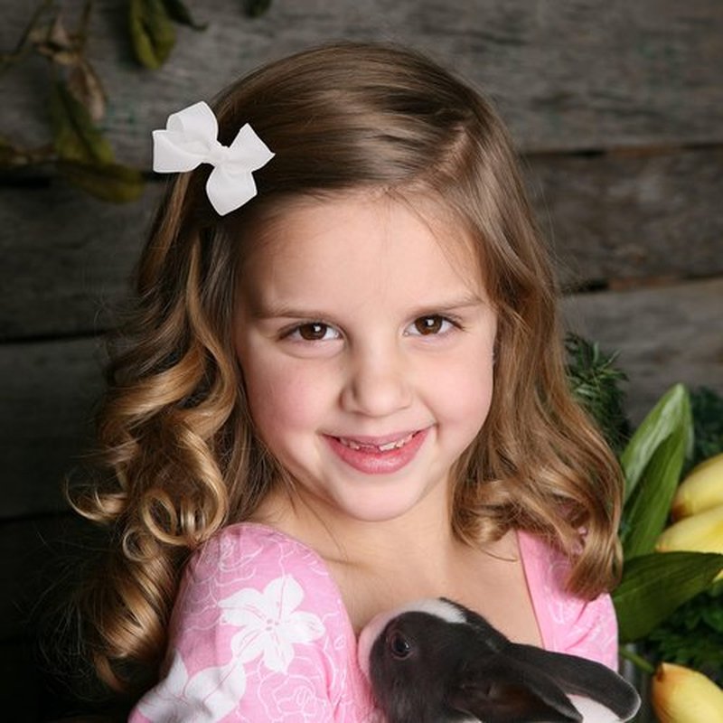 Small Solid Bow for Girls - Set of 12 (Pink)