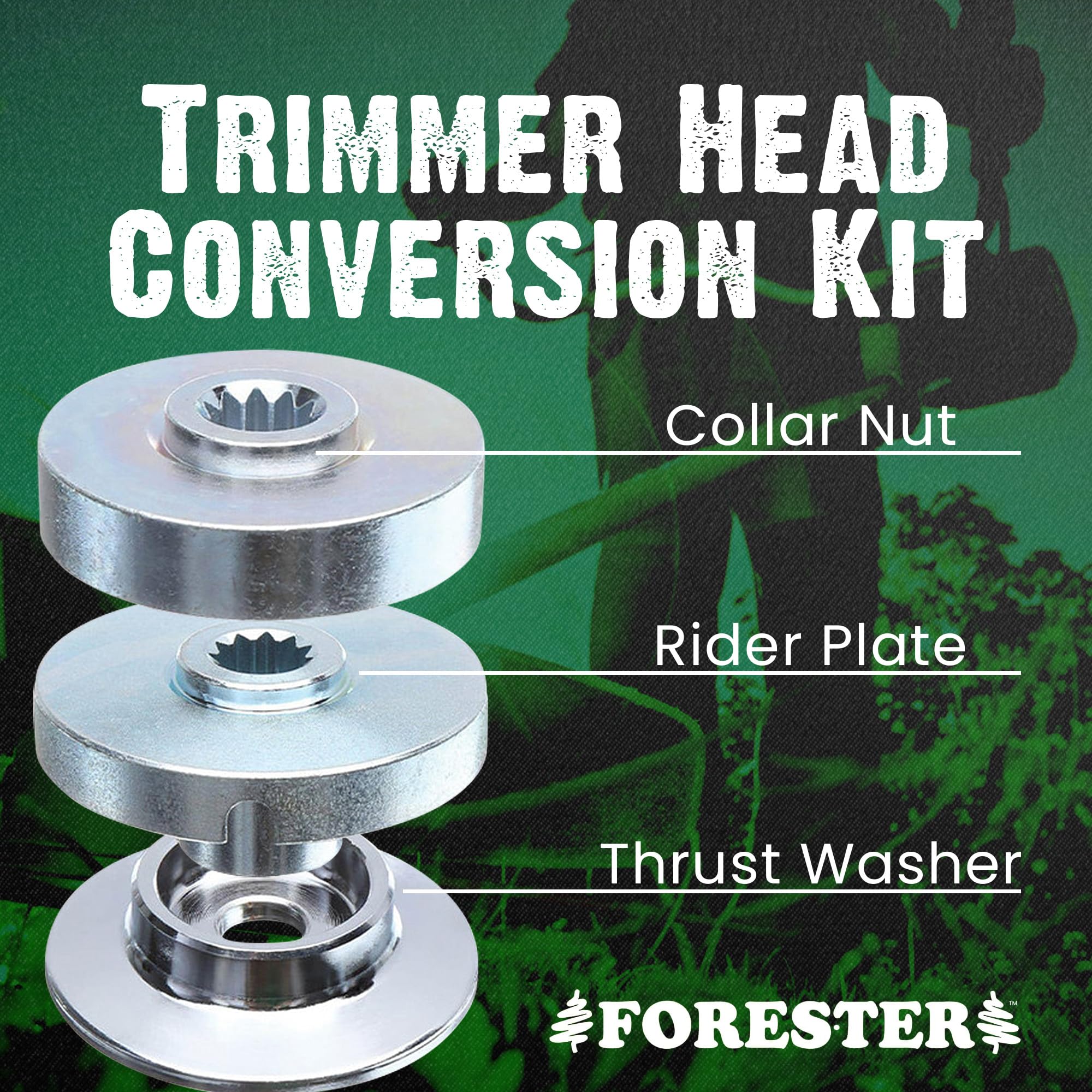 FORESTER Brush Cutter Trimmer Head Conversion Kit Compatible with Echo Models SRM-225, SRM-225i, SRM-266, SRM-280, SRM-280S, SRM-280T, SRM-2620, and SRM-2620T