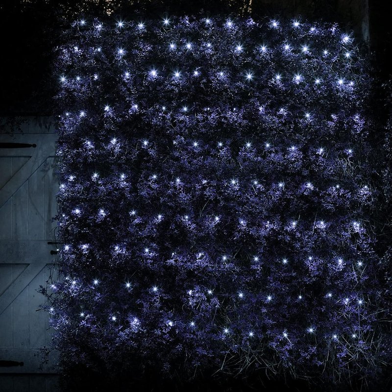 Dazzle Bright 360 LED Net Lights - 12FT x 5FT Waterproof String Lights with 8 Modes | Clear Wire for Indoor & Outdoor Christmas Decor