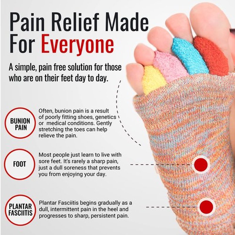 My Happy Feet Foot Alignment Socks with Toe Separators for Men or Women | Green and Black