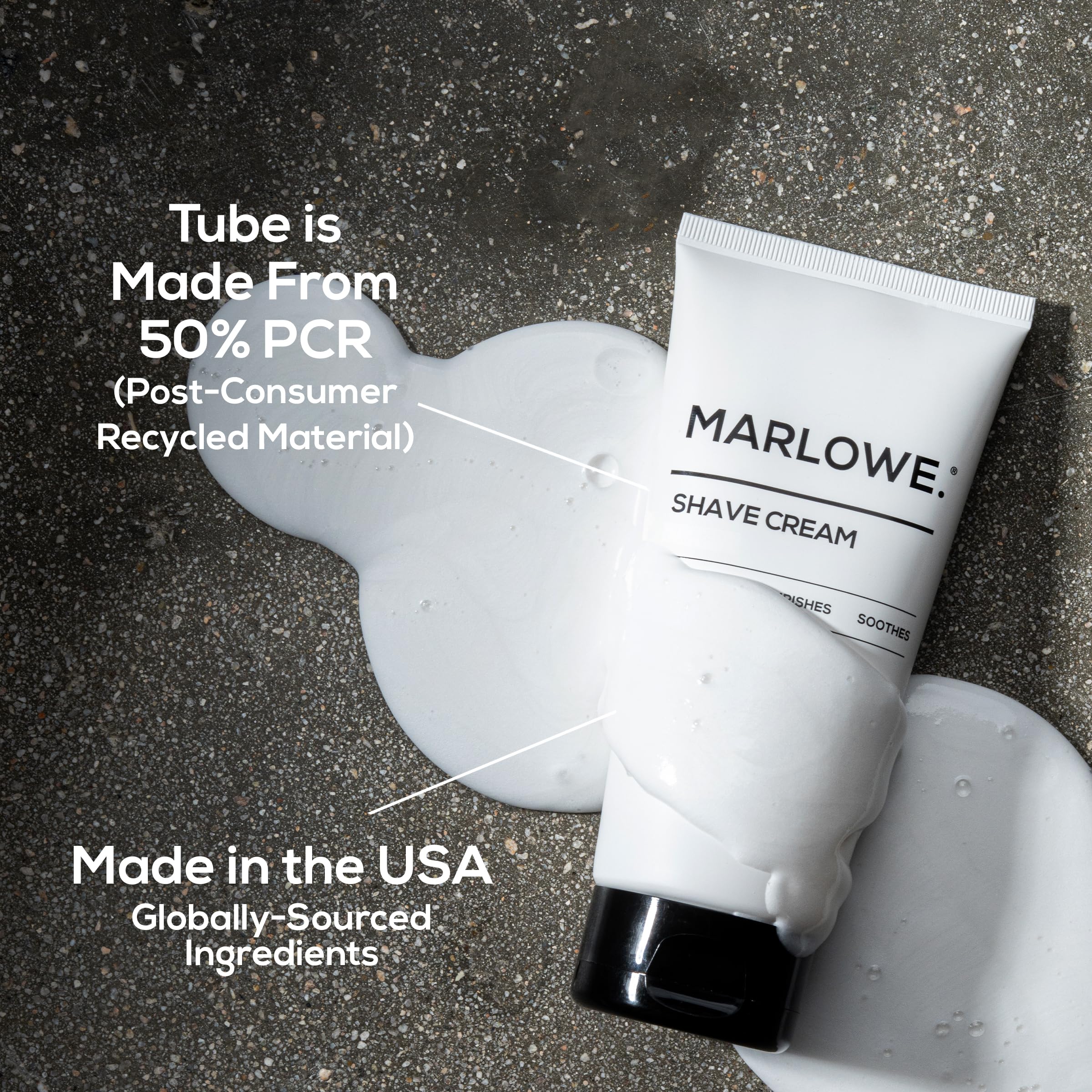 MARLOWE. No. 142 Men's Shave Gel 6 Oz | Protects Skin from Irritation & Razor Burn | Hydrates & Lubricates Better than Foam | Sensitive Skin Approved