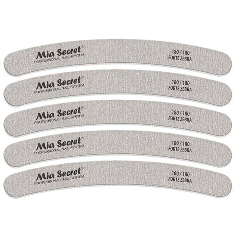 Forte Zebra Curve Nail File 180/180 Blue Center 5 pack