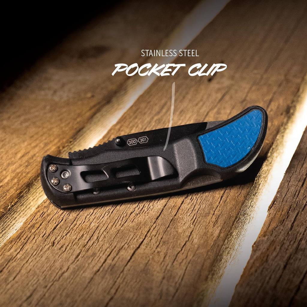 OUTDOOR EDGE 3.0" RazorLite EDC Knife. Pocket Knife with Replaceable Blades and Clip. The Perfect Hunting Knife for Skinning Deer.