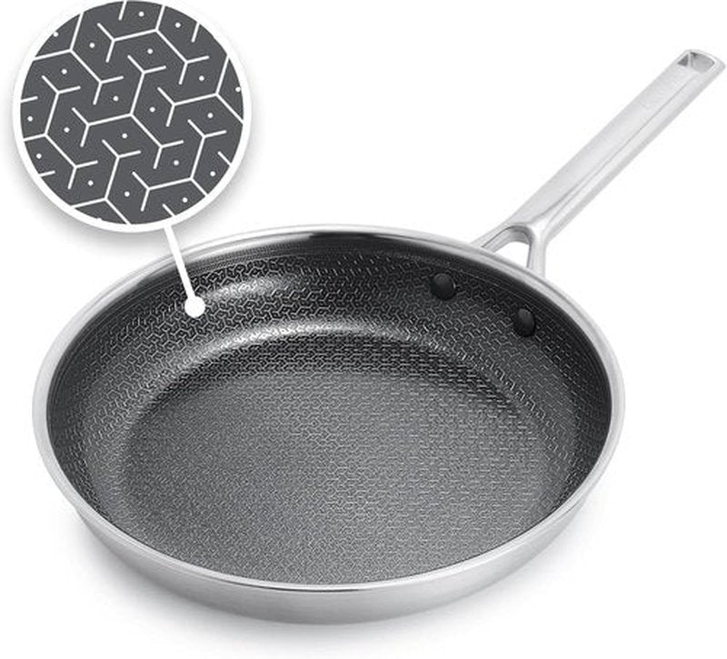GreenPan Hybrid 10” Nonstick Frying Pan - APEX Tri-Ply Thermobond Ceramic Skillet, PFAS-Free, Silver