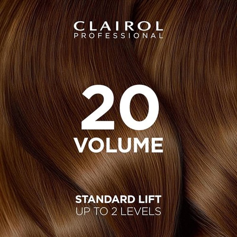 Clairol Professional Pure White 20 Volume Hair Developer - Ideal for Lightening & Gray Coverage