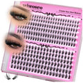 wiwoseo Spiky Bottom Lash Clusters with Bottom Lashes Clusters Wispy Lash Clusters Eyelash Clusters Eyelash Extensions Under Cluster Lashes Natural Individual Lashes Bottom Lash Extensions (240pcs)