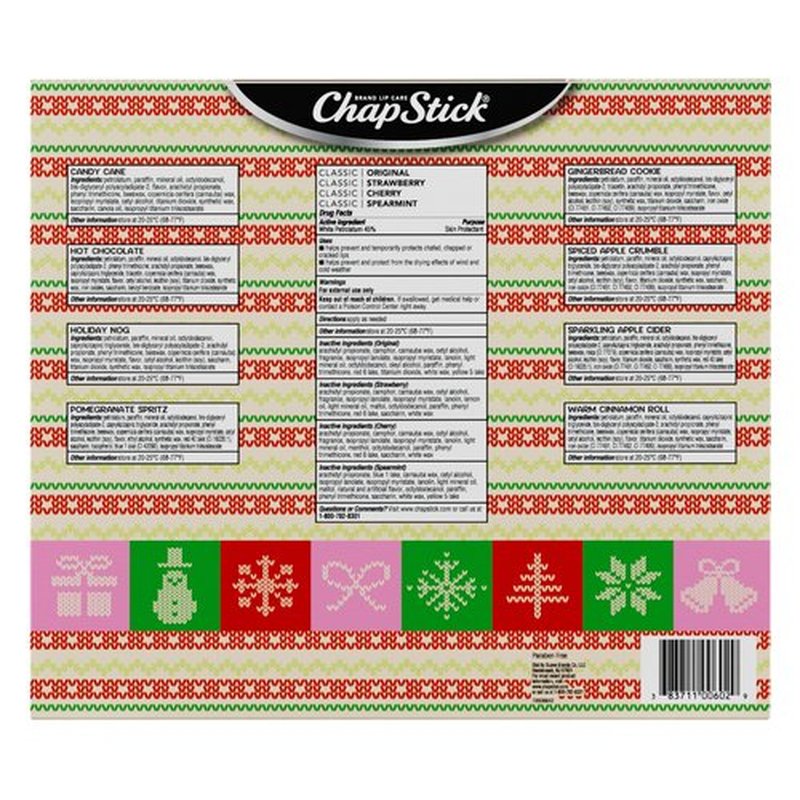 ChapStick Advent Calendar 2025 – Cozy Countdown to Christmas, Variety 12-Pack Lip Balm Gift Set, Holiday Gifts for Women, Men, Teens, Coworkers, Grandpa & Grandma, 0.15 Oz Each