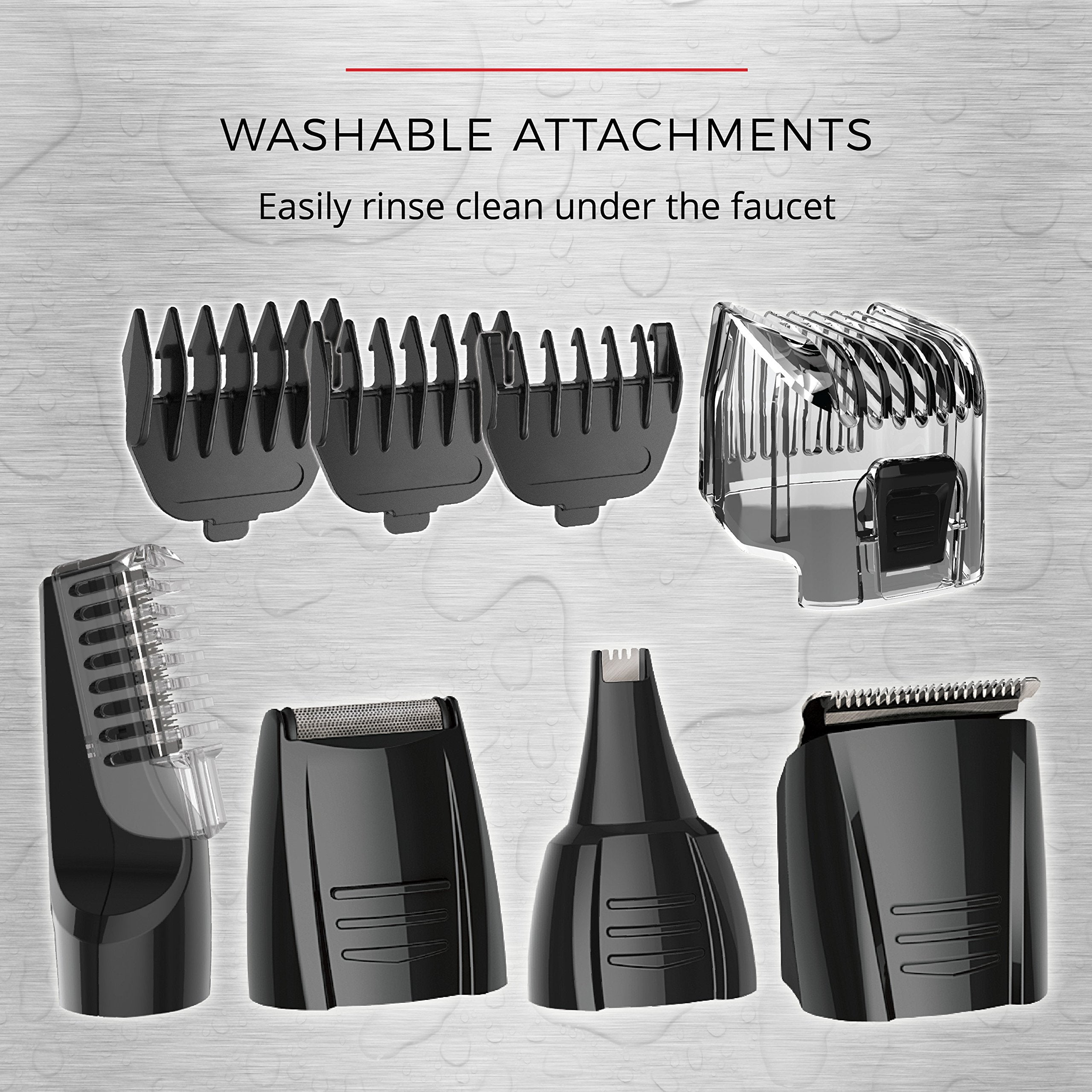 Remington Head to Toe Advanced Rechargeable Powered Body Groomer Kit, Beard Trimmer (10 Pieces), 6.3 Inch, Black (Pack of 2)
