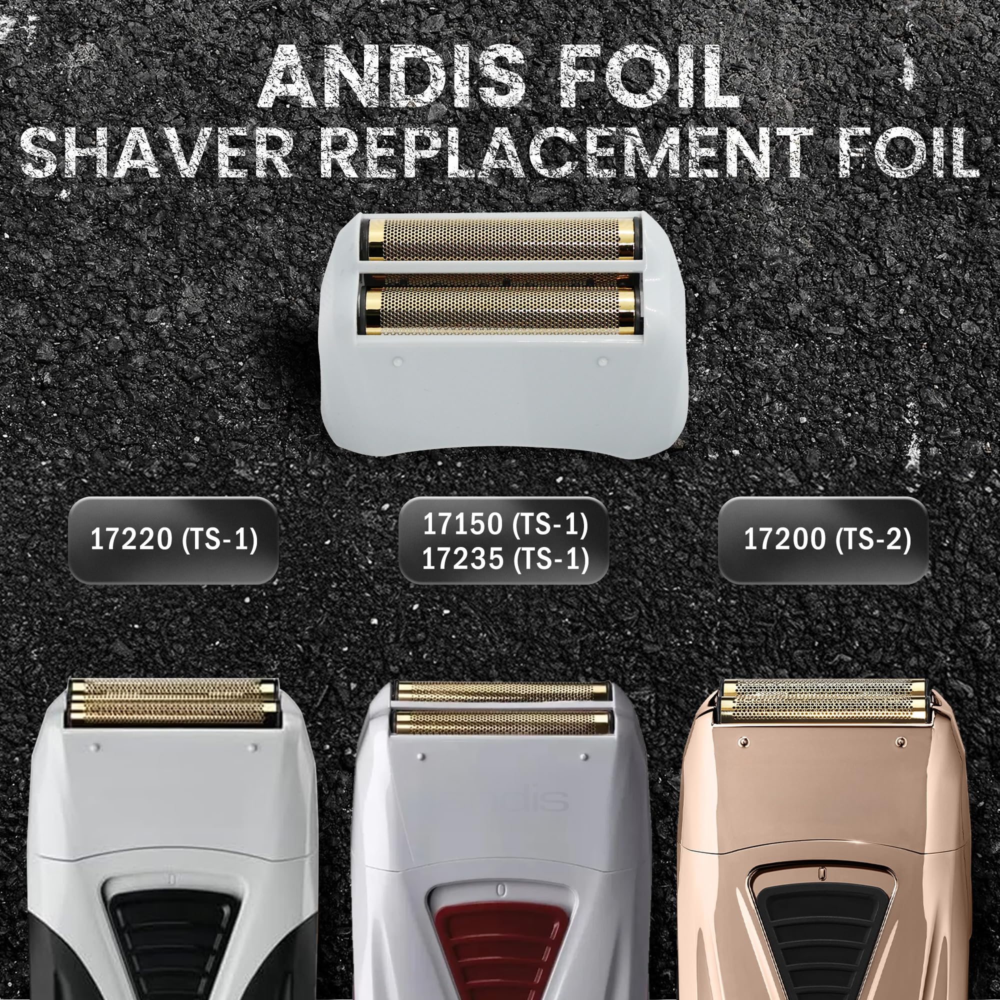 Replacement Foil and Blades Compatible with Andis Foil Shaver TS-1 TS-2