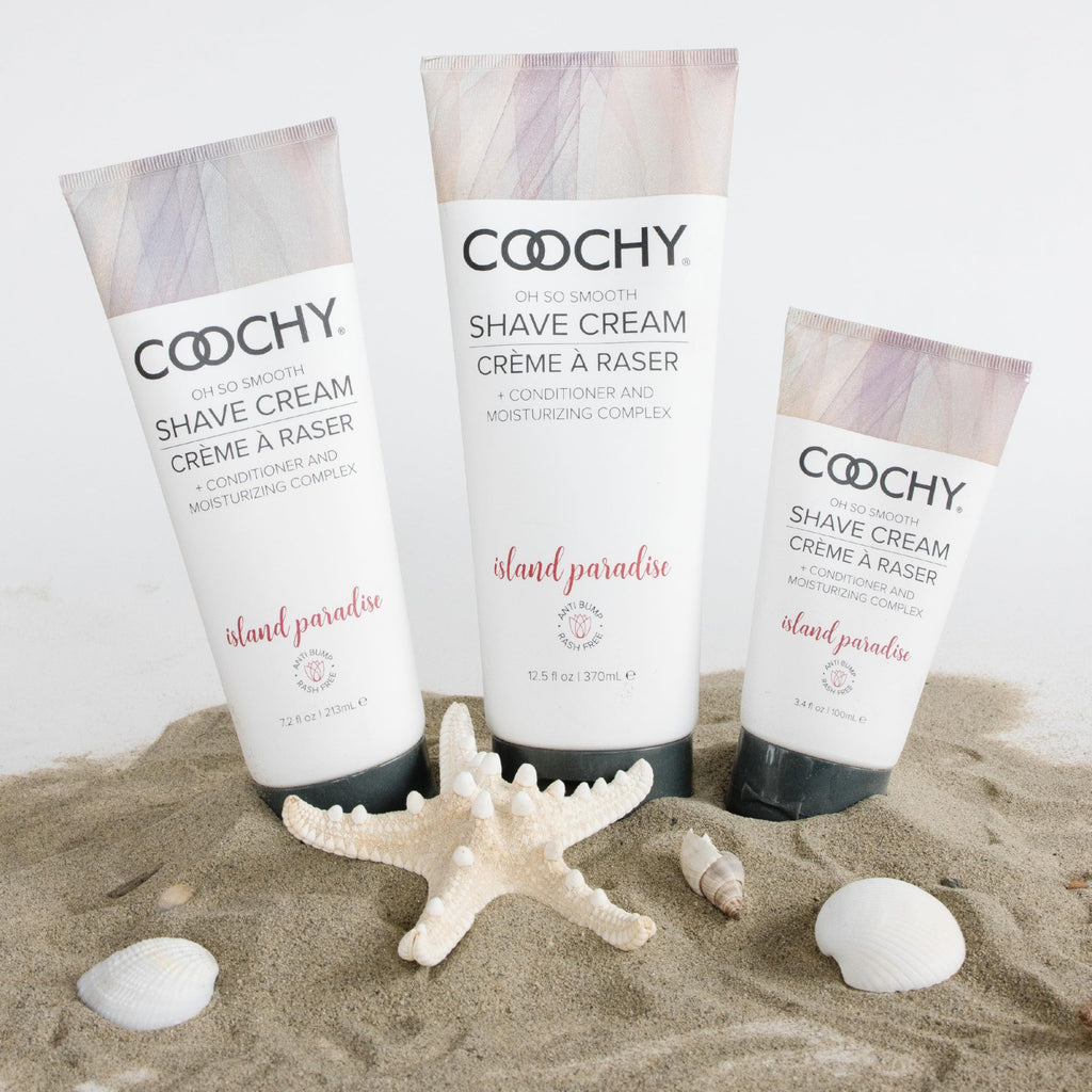 Coochy Shave Cream - Moisturizing Shave Lotion - Gentle Intimate Shaving Cream - For Bikini Area, Underarms, Legs & More - Rash-Free, Hydrating Formula - Island Paradise, 7.2 oz