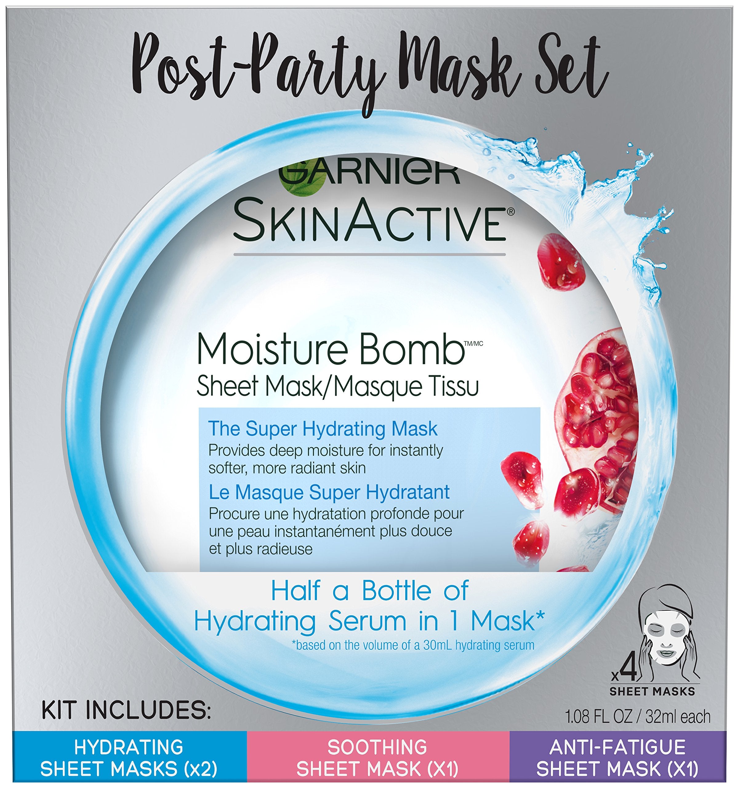 Garnier Skin Active Post-Party Facial Mask Gift Set