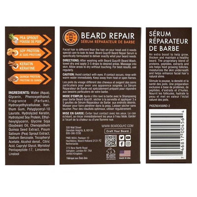 Beard Guyz Beard Serum - Nourishing Lightweight Conditioner with Quinoa & Vitamin E | 1 oz