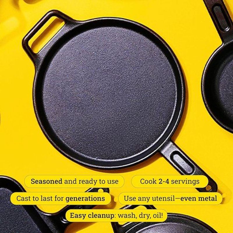 Lodge BOLD 12 Inch Cast Iron Griddle - Versatile Seasoned Cookware for Perfect Cooking