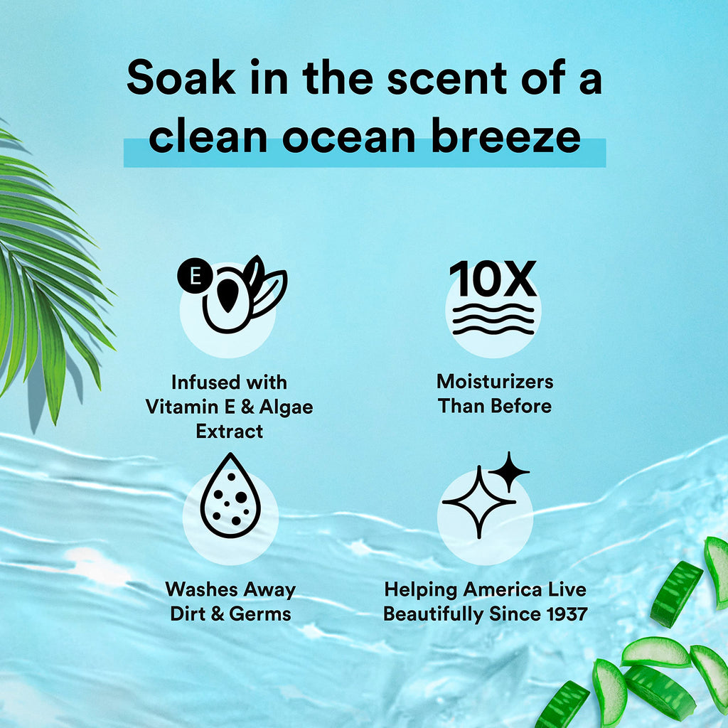 Suave Essentials Gentle Body Wash Ocean Breeze With a Fresh Oil Blend Essence Infused with Vitamin E & Algae Extract 18 oz