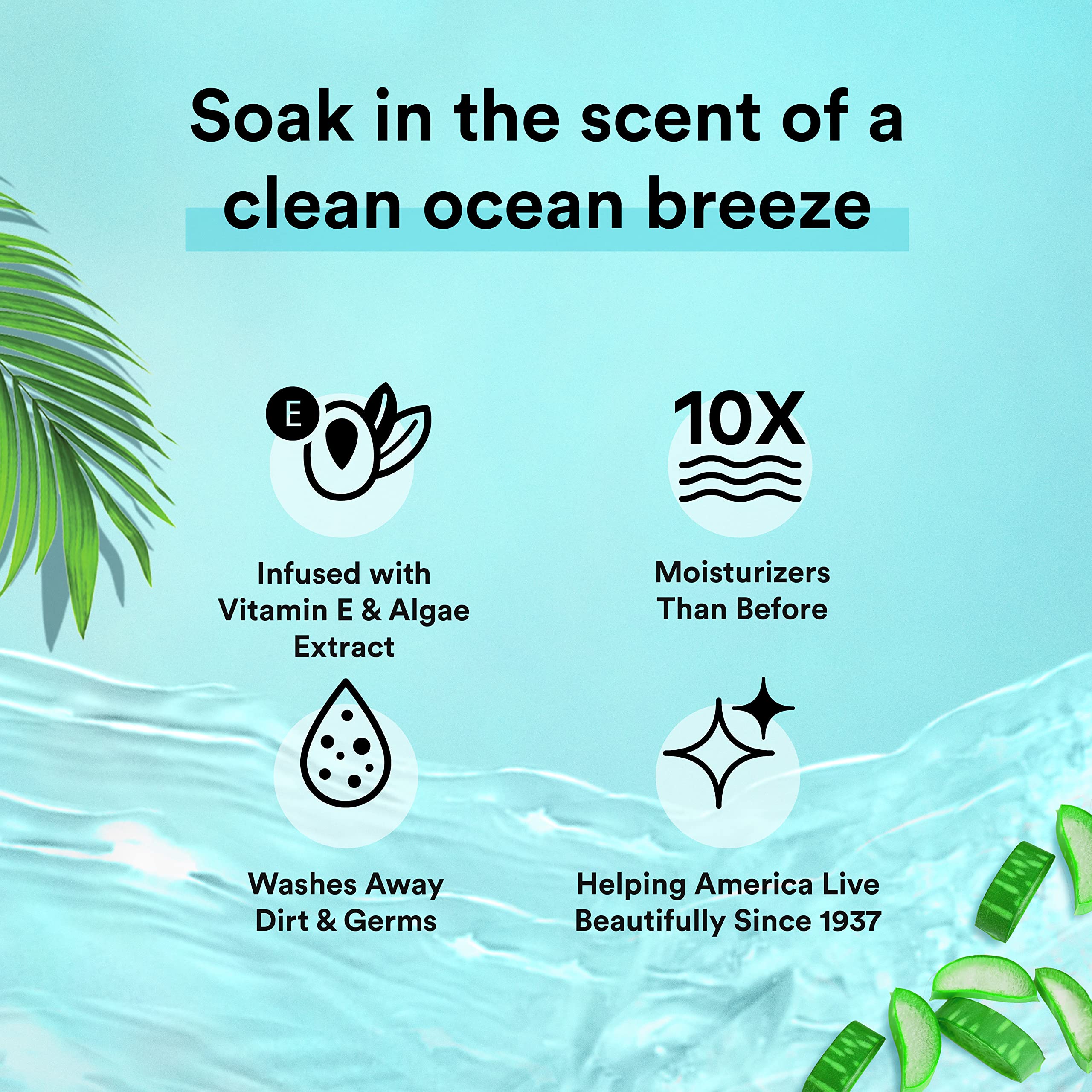 Suave Essentials Gentle Body Wash Ocean Breeze With a Fresh Oil Blend Essence Infused with Vitamin E & Algae Extract 18 oz