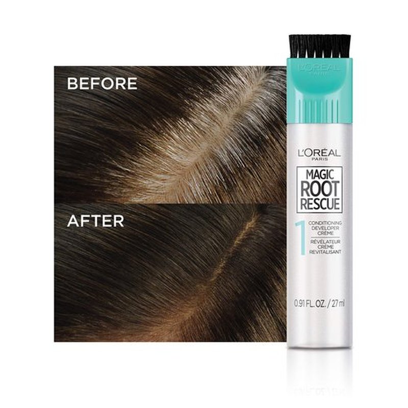 L'Oreal Paris Magic Root Rescue 10 Minute Root Hair Coloring Kit, Permanent Hair Color with Quick Precision Applicator, 100% Gray Coverage, 8G Medium Golden Blonde, 2 count