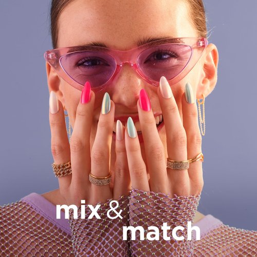 Sally Hansen Salon Effects Perfect Press-On Nails | Square Shape | Easy to Apply, Non-Damaging | 30 Nails, Nail Glue, Adhesive Tabs, File | A La Mode